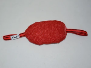 Szarpak/Gryzak z materiału ringowego 20 x 10cm.  z dwoma uchwytami